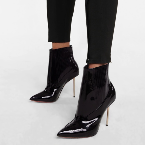 Christian Louboutin Shoes - LOUBOUTIN Epic 100 patent leather ankle bootie 37